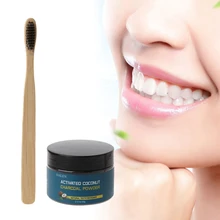 30 г активированный древесный уголь для отбеливаяни зубов порошок натуральный кокосовый и мягкий зубная щетка Лидер продаж