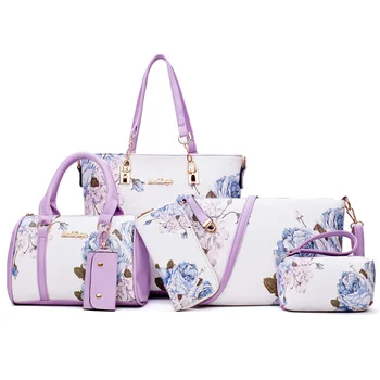 

6Pcs Set Luxury Handbags Women Bags Designer Composite Bags Women Handbag Large Capacity Ladies PU Leather Shoulder Bag Bolsa