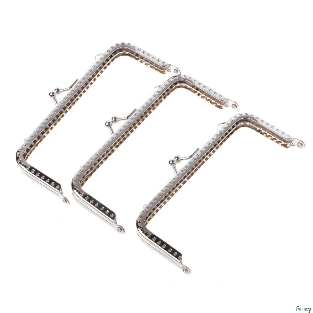 

1PC 1pc Sew Holes Purse Handbag Handle Metal Coins Bag Kiss Clasp Frame 12cm