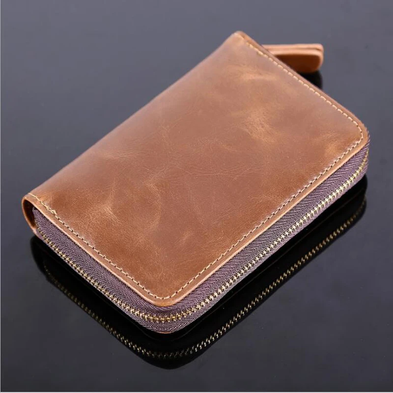 Solid Male Bank Credit Card Wallet Men Soft Card Package Real Cow Leather font b Coin