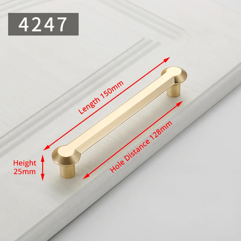 KAK цинковый сплав жемчужина золотая для шкафа ручки кухни дверные ручки дверь для ящика шкафа Ручка шкафа ручки для мебельного Оборудования - Цвет: Handle-4247-128G