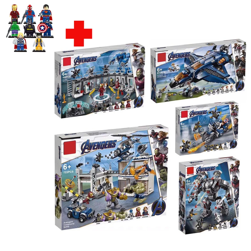

For Captain Legoing Marvel Avengers 4 Endgame Thanos Iron Man War Machine Super Hero Set Figures Building Blocks Bricks Toys