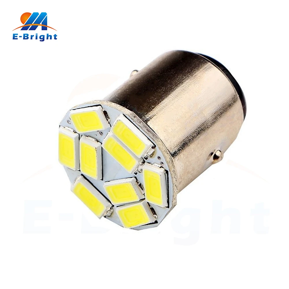 

10 X 1157 BAY15D 5730 9SMD 5730 9 led DC 12V Back up Lamp Parking Turn Light Break Light White Free Shipping 1016 1493 2357NA
