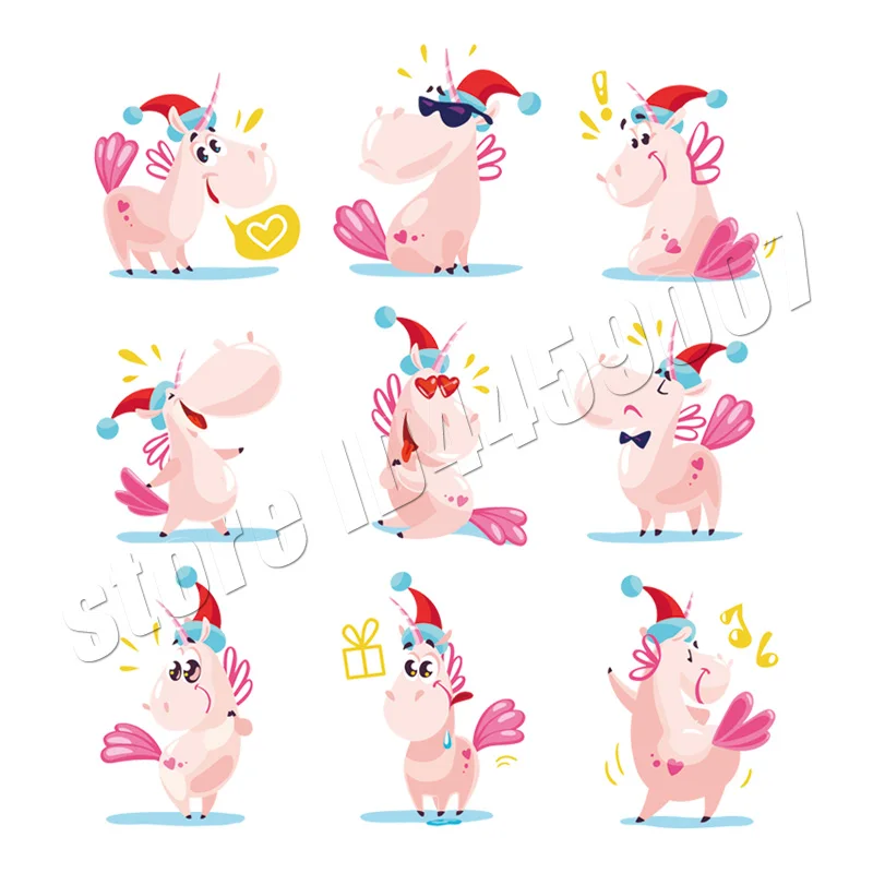 

Wholesale Iron Patches Animal Badges Heat Transfer Clothing Deco New Design Washable DIY Accessory Stickers 9Pcs/Lot