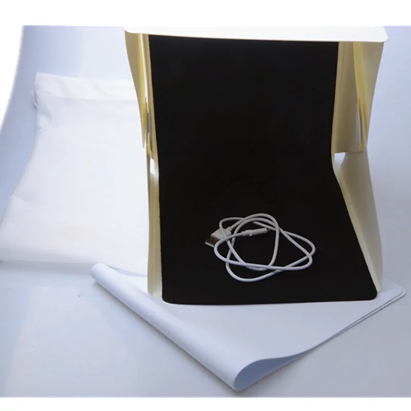 

Mini Folding Studio Diffuse Soft Box With LED Light Black White Background Photo Studio Accessories Free DHL Shipping