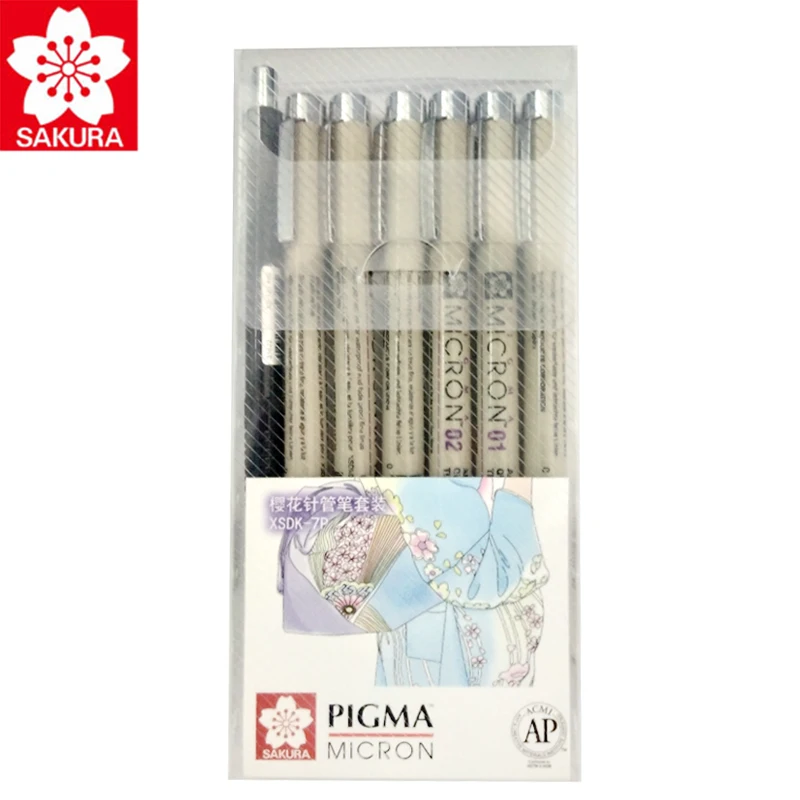 Sakura Pigma Micron Needle Drawing Pen Liner Pigment Brush Pen Waterproof Sketch  Drawing Graphics Design Manga Art Supplies - AliExpress