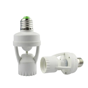 

New Smart AC 110V 220V Infrared PIR Motion Sensor E27 LED Lamp Base Bulb Switch Holder Converter Lamp Holder Adapter