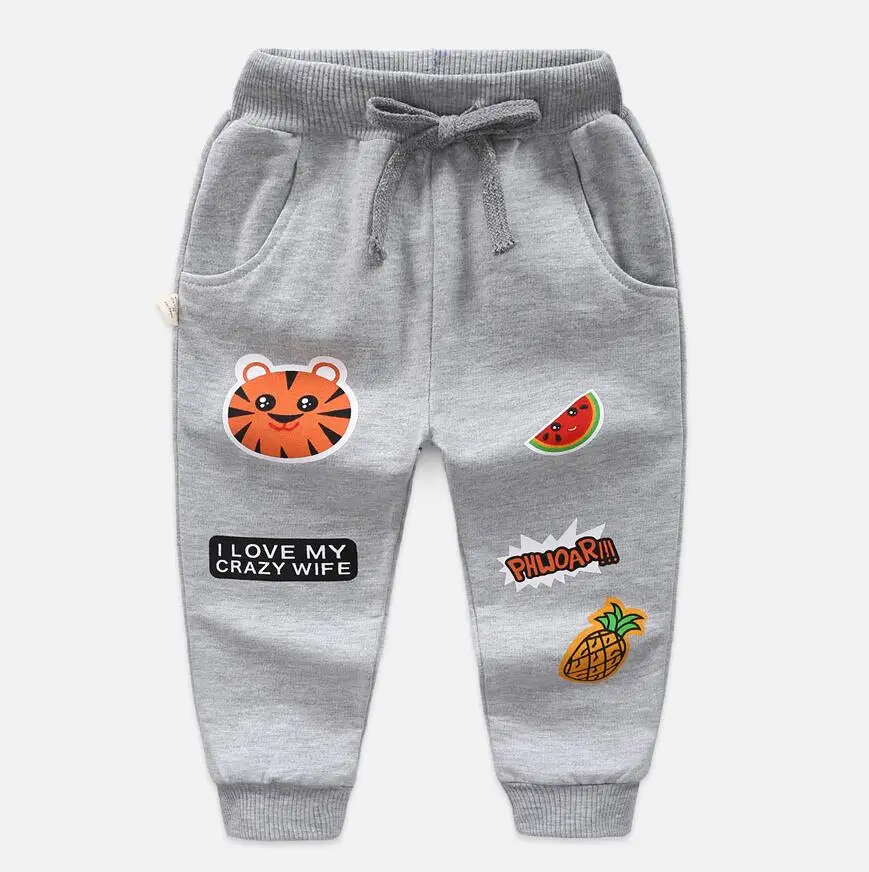 Retail New Warm Velvet Pants For 2-6 Yeas Solid Boys Girls Casual Sport Pants Jogging Enfant Garcon Kids Children Trousers DS29 - Цвет: C