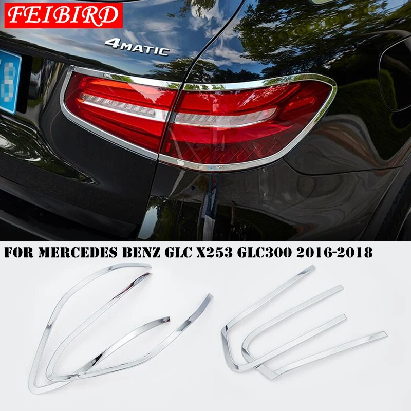Аксессуары для Mercedes Benz GLC X253 GLC300 2016 2017 2018 ABS яркие задние фонари рамка лампы