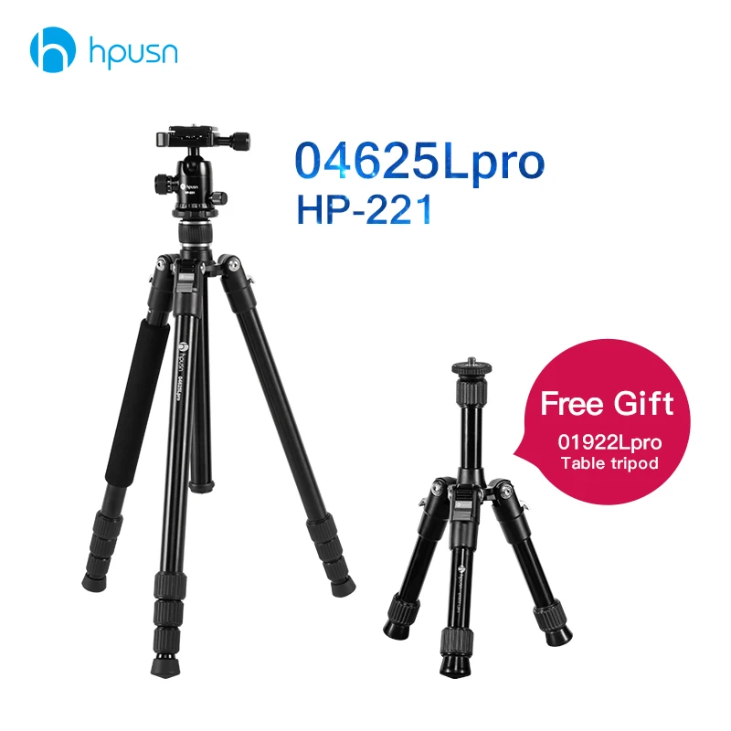 Hpusn studio tripod Aluminum alloy Light weight Table tripod with Pro