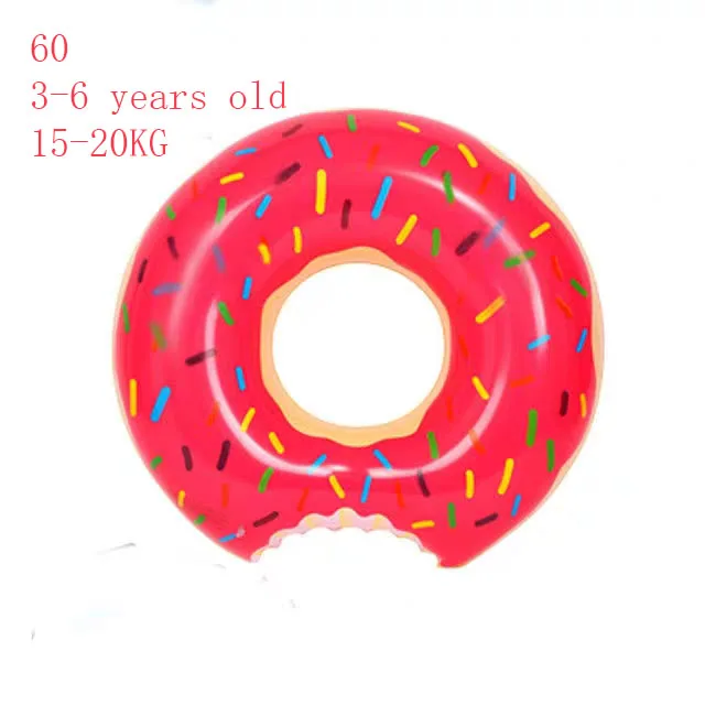 Супер большой пончик надувное кольцо для плавания для взрослых и детей для летней вечеринки бассейн игрушки Гигантский Пончик спасательный круг сиденье поплавок - Цвет: 60