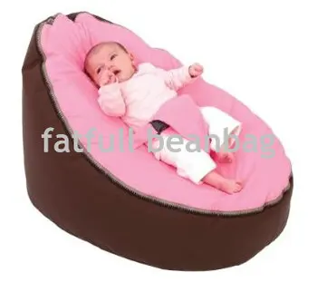 

COVER ONLY, NO FILLINGS - New Pink Strap Baby Seat Baby Bean Bag Chair Beanbag Cover Soft Snuggle Bean Bed