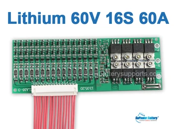 

SuPower 16S 57.6V 59.2V 60V 60A Li-ion Lithium LiPo Battery BMS Management System Balance PCB IC Chip Protection Circuit Board