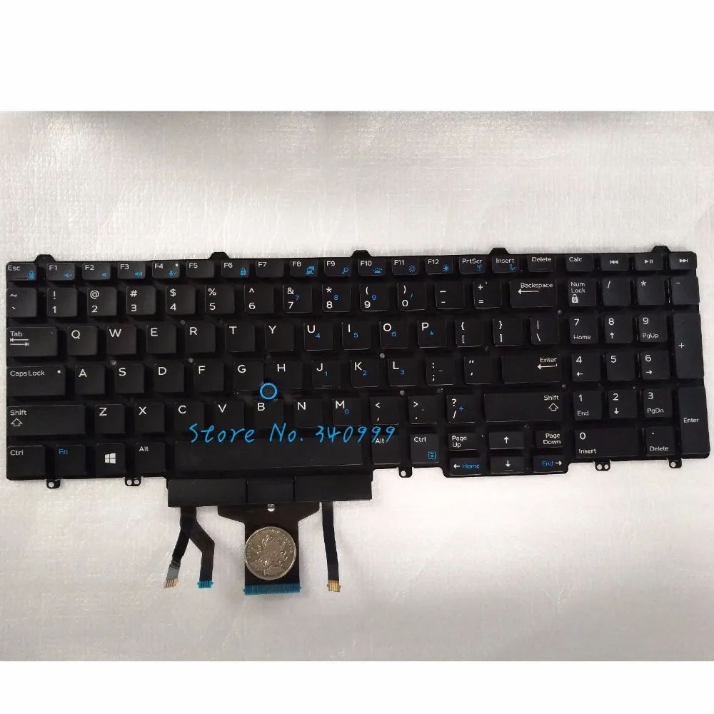 Новая клавиатура для Dell Latitude E5550 E5570 с подсветкой Precision 7710 7510 3510 383D7|Клавиатуры