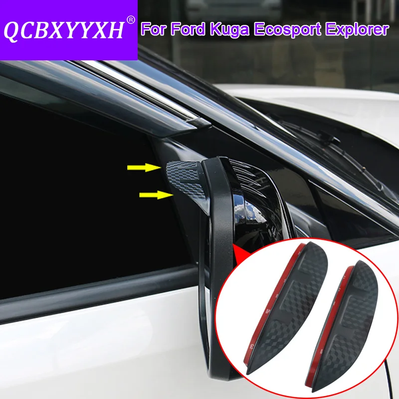 

For Ford Everest Explorer Ecosport Kuga Car Styling Carbon Rearview Mirror Decorative Rain Gear Back Mirror Eyebrow Rain Cover