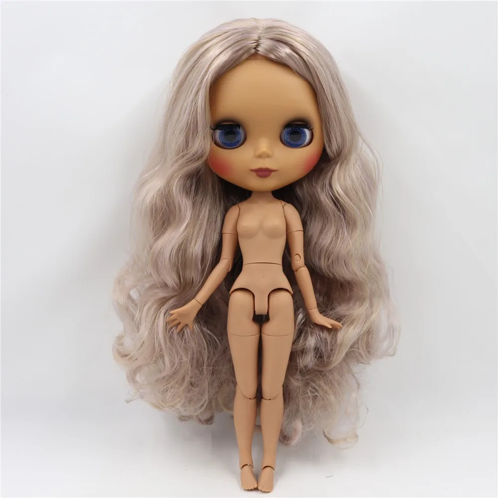 Lindsay - بريميوم Custom Neo Blythe دمية ذات شعر متعدد الألوان وبشرة داكنة ووجه لطيف غير لامع 4