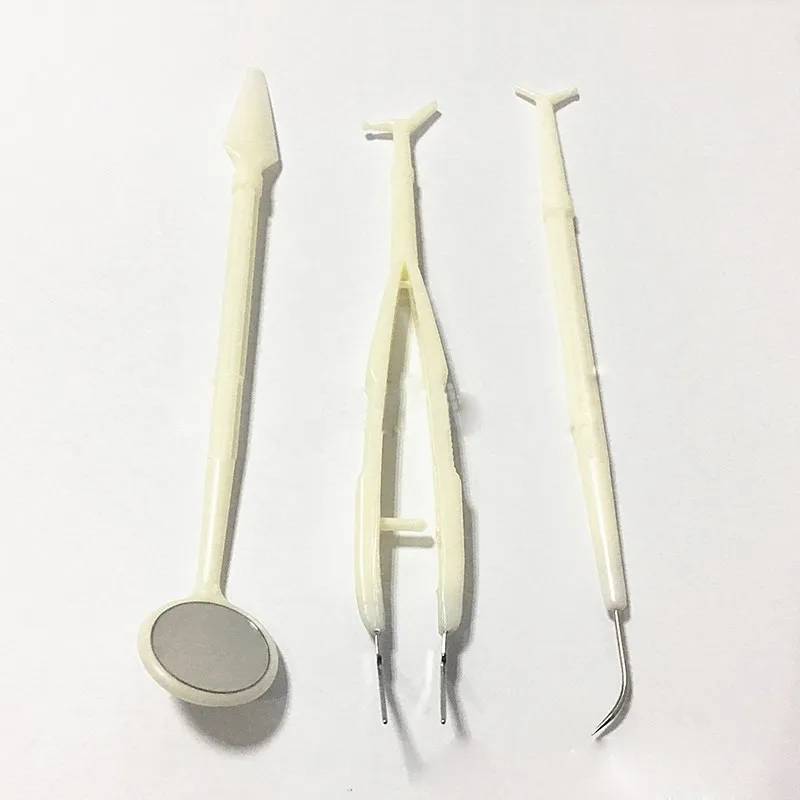 Pro 1 Set Disposable Dental Lab Tools Equipment Mouth Mirror Forceps