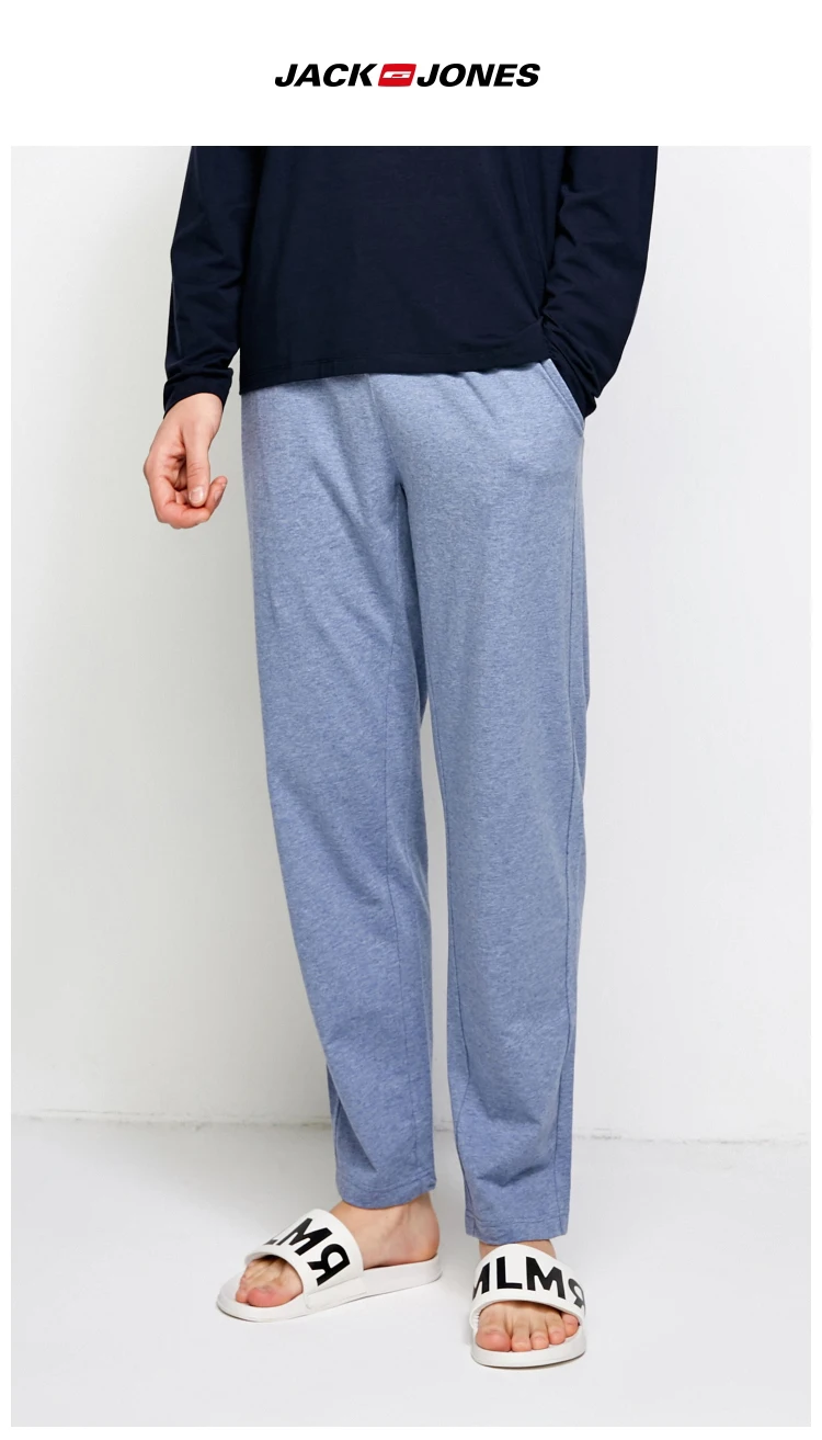 JackJones для мужчин Хлопок Домашняя одежда Проверить шнурок брюки для девочек swear Slim Fit Модные мотобрюки мужской брендовая | 2183HC502