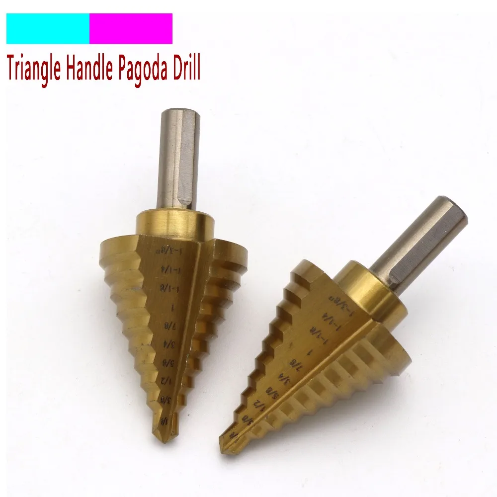 1 шт. 1/4 3/8 UK Imperial HSS стальное титановое ступенчатое сверло флейта для пластинчатых