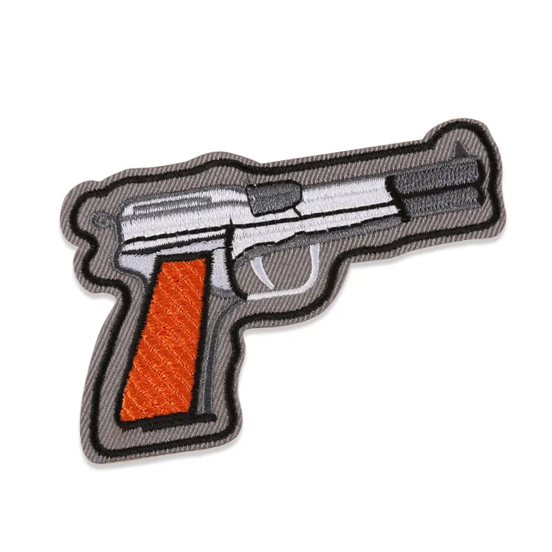 

Cartoon Gun Embroidered patch clothes Iron patches For clothing Diy Boy Bag Hat Badges Stickers Appliques wholesale