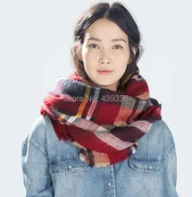 Blanket Winter Scarf, Tartan Plaid Fashion Scarf