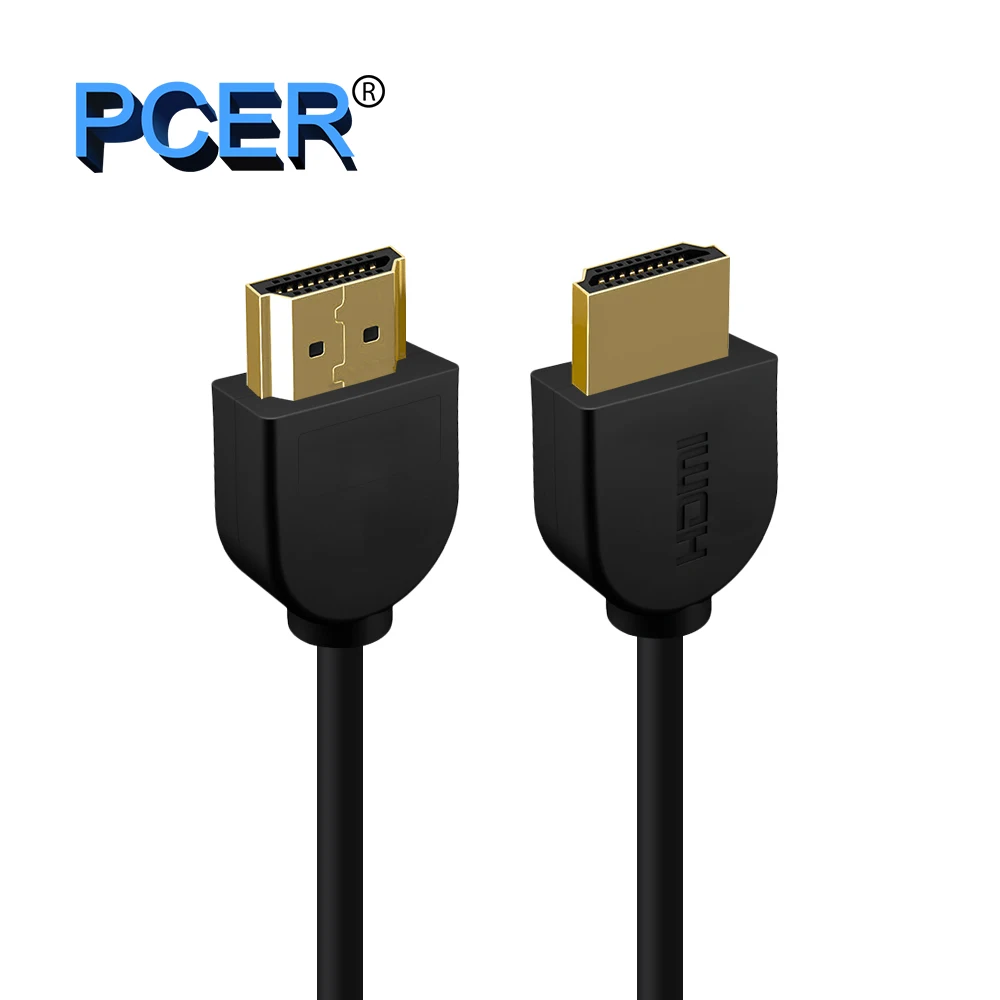 

PCER Slim 4K HDMI Cable 2.0 version 3840*2160 resolution 30Hz 60Hz cable HDMI 1.5M 3M 5M hdmi cord Ultra HD 3D image gold-plated