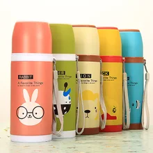 Niedlichen Cartoon Thermos Edelstahl-vakuumflasche Tasse 500 ml Candy Farbe Thermosbecher für Reisen Sport