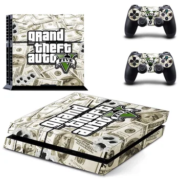 

Game Grand Theft Auto V GTA 5 PS4 Skin Sticker Decal For Sony PlayStation 4 Console and 2 Controllers PS4 Skin Sticker Vinyl