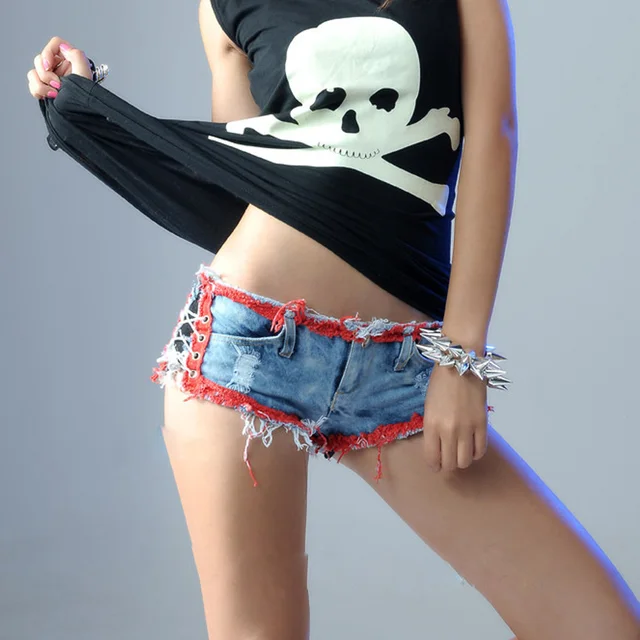 Queen Denim Lace Us10 Sexy For Women Shorts Thong 98dancing Jeans Micro Short Tassel White FemmeMini Club ShortsSummer In BQCoerdxW