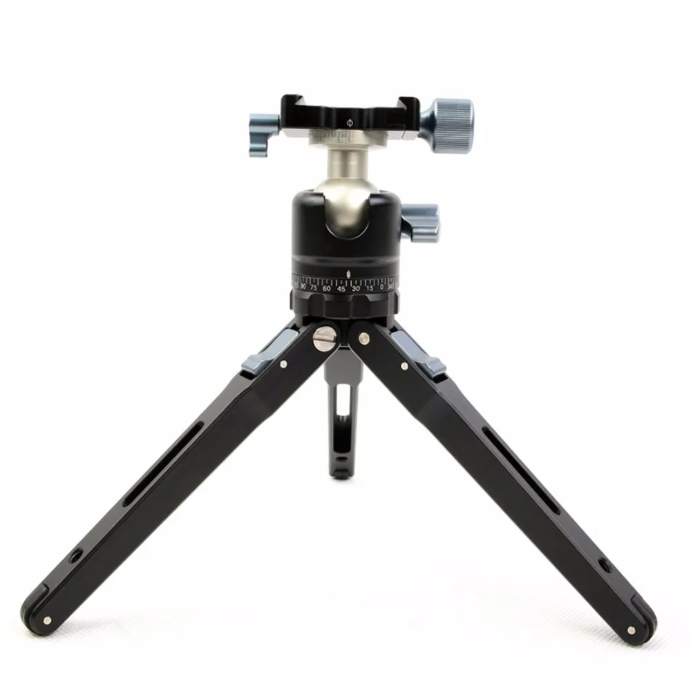 FITTEST KTK-T02A Compact Portable Foldable Aluminum Tabletop Tripod Macro Mini Tripod Kit with Pano