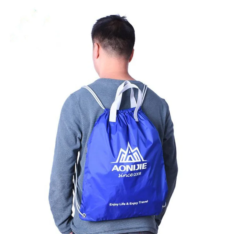 AONIJIE Outdoor Folding Sport GYM Drawstring Backpack Waterproof Nylon Training Bag Basketball Swim Pouch