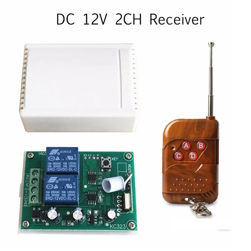 433MHz Universal RF Remote Control Switch DC 12V 2CH Relay Receiver Module 433Mhz Universal Wireless Remote Control Switch 433MHz Universal RF Remote Control Switch DC 12V 2CH Relay Receiver Module 433Mhz Universal Wireless Remote Control Switch