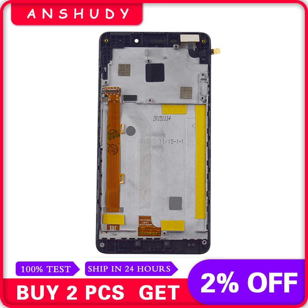 

For Lenovo Vibe P1m P1ma40 P1mc50 LCD Display Panel Screen Module + white Touch Screen Digitizer Sensor Glass Assembly + Frame