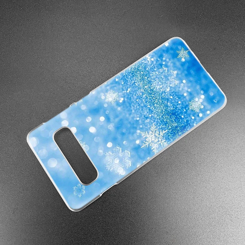 Рождественская снежинка чехол для samsung Galaxy S10 5G S10e S9 S8 M30 M20 M10 J4 J6 плюс J8 Note 8 9 прозрачный жесткий чехол из пк для телефона