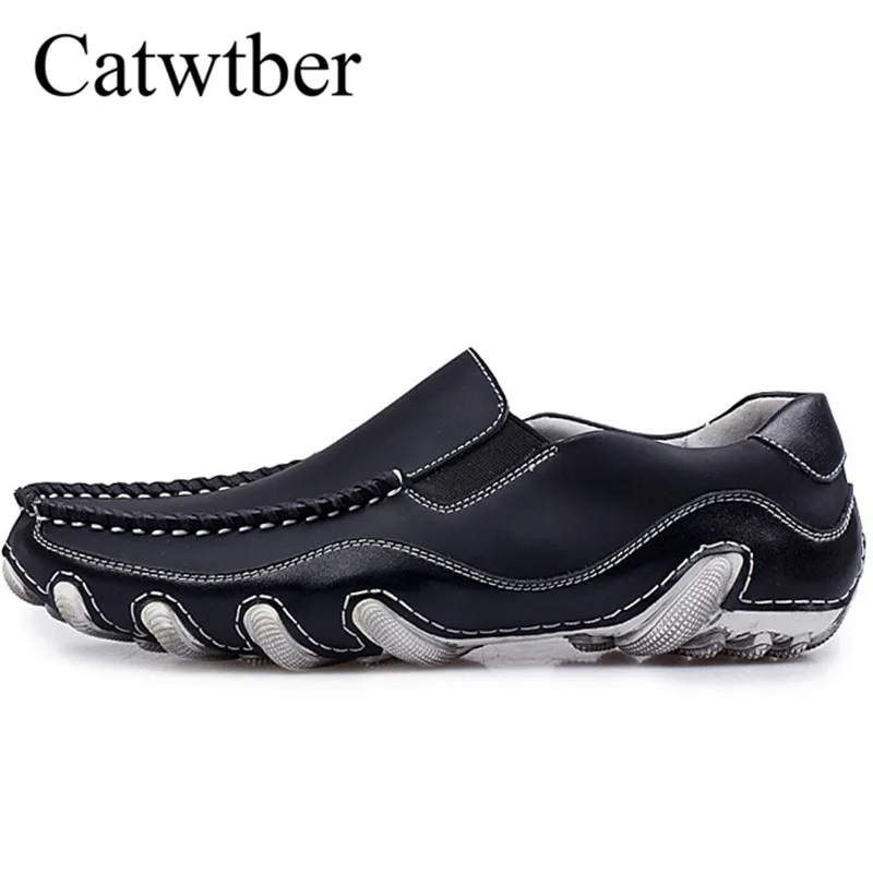 Catwtber Luxury Brand Casual Driving Male Shoes Loafers Moccasins For Men Octopus Flats Leather Breathable Soft Light Footwear |