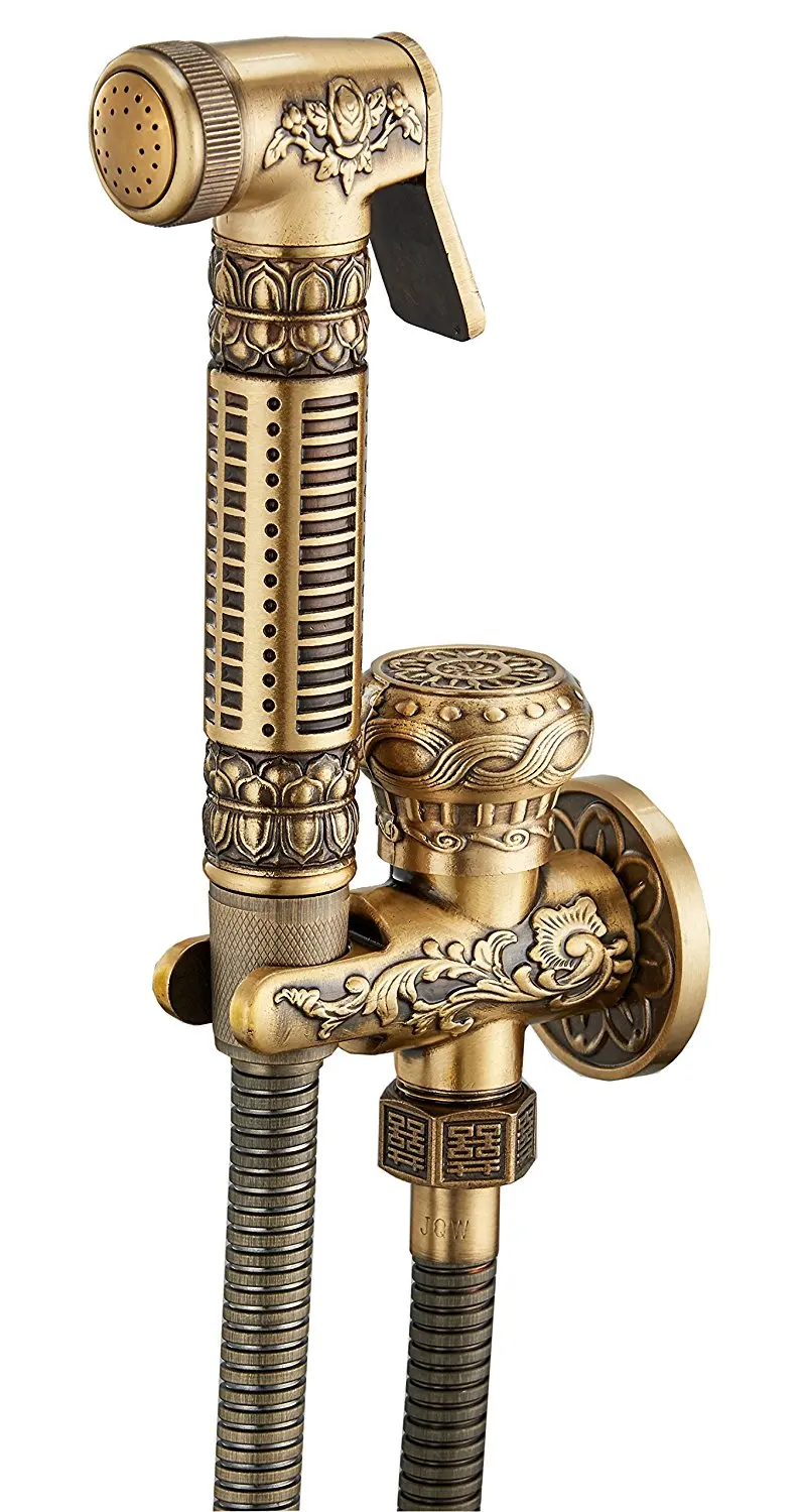 Antique Brass Shattaf Bidet Sprayer Spray Douche kit Hand held Toilet