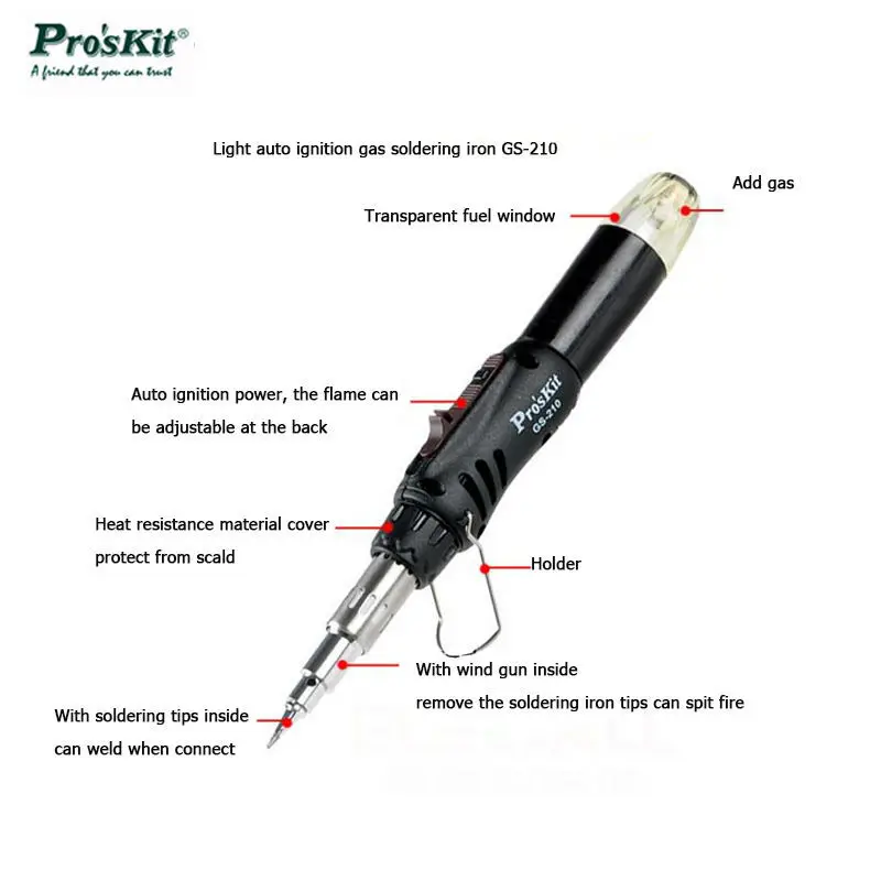 Паяльник утюг GS-210 Формы Ручки Газовый Паяльник Беспроводной Факел Паяльник
