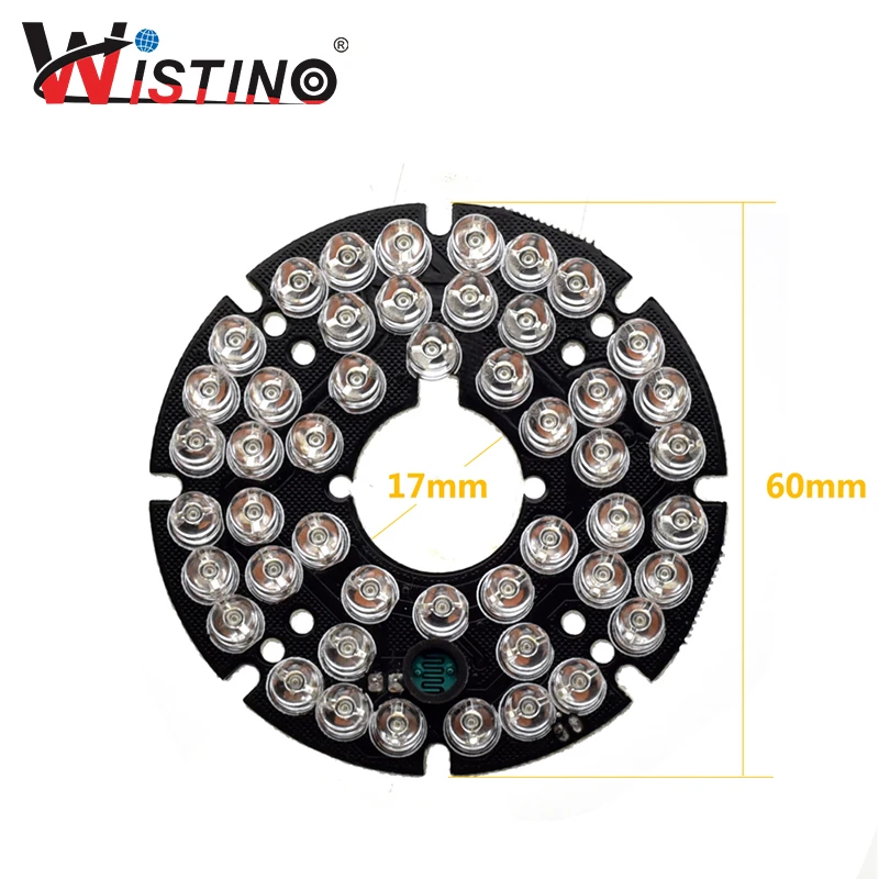 

2pcs Infrared Light Board Diameter 60mm CCTV Accessories 48 Grain Surveillance Camera Light Night Vision IR Card Wistino