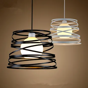 

Modern Iron Wave Iron Pendant Light Restaurant Bedroom Dining Room Bar Droplight E27 Kitchen Dining Bar hanging lamp