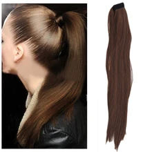 Синтетический шнурок конский хвост шиньоны Клип В Наращивание волос для женщин длинные прямые накладные волосы конский хвост
