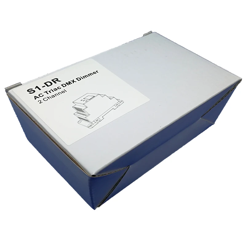 Новый S1 DR светодиодный AC симистор DMX512 диммер 100V 240V Мощность Вход 2 x 1.2A Выход din