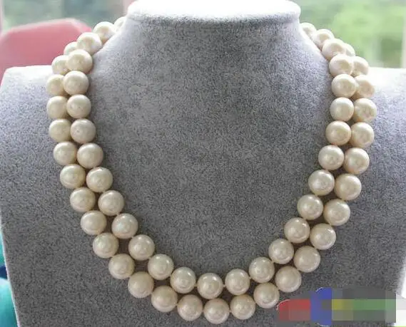 

Hot selling free shipping******* AA++ 33" 12mm white round freshwater cultured pearl necklace