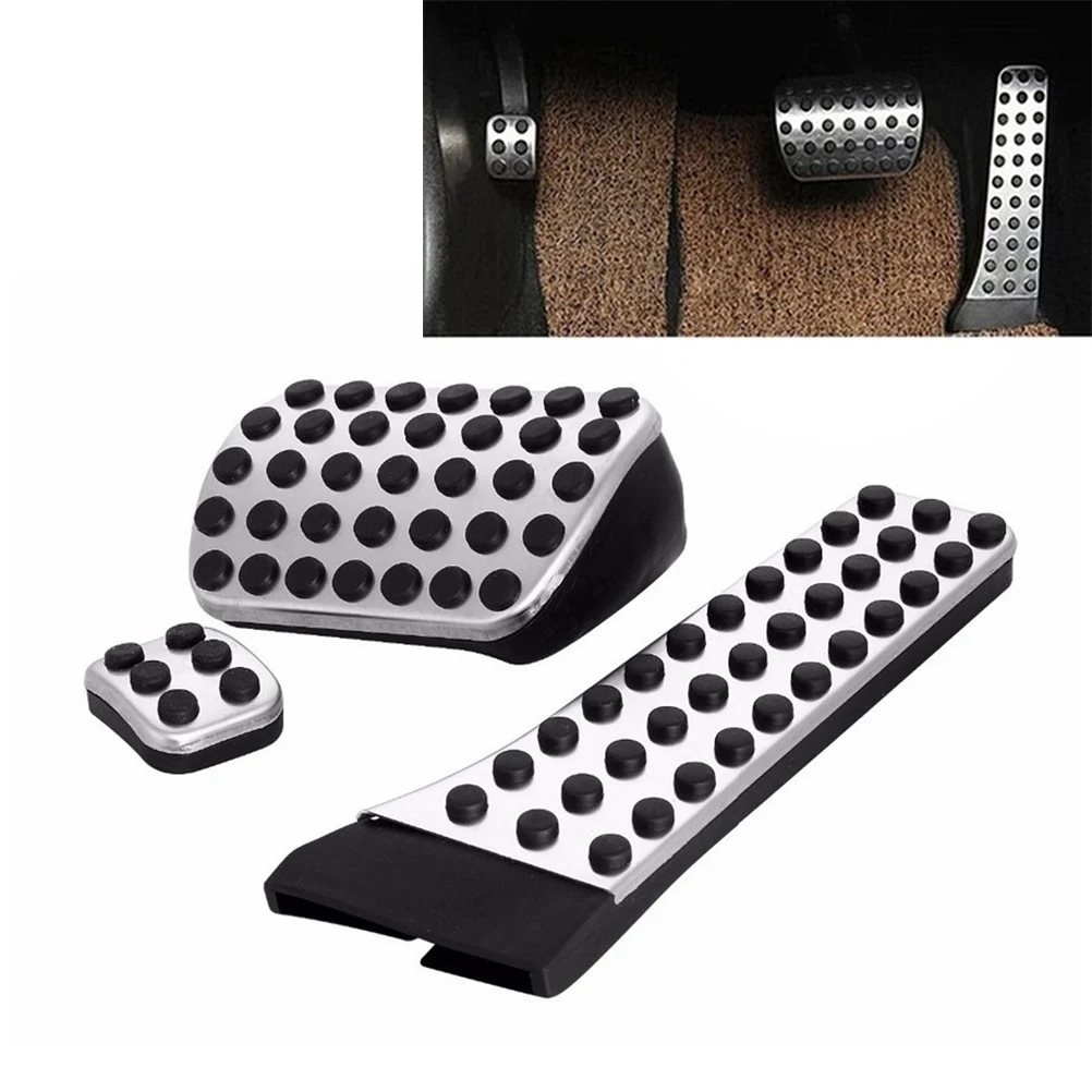 Non-Slip Foot Treadle Automatic Brake Accelerator Pedal Cover Pad Grey for Car