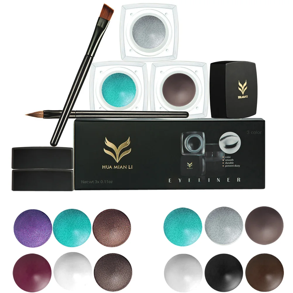 

5pcs/set Professional Waterproof Cosmetic Eye Liner Eyeliner Gel Makeup Brush Set Eyeliner Pens Tool Set