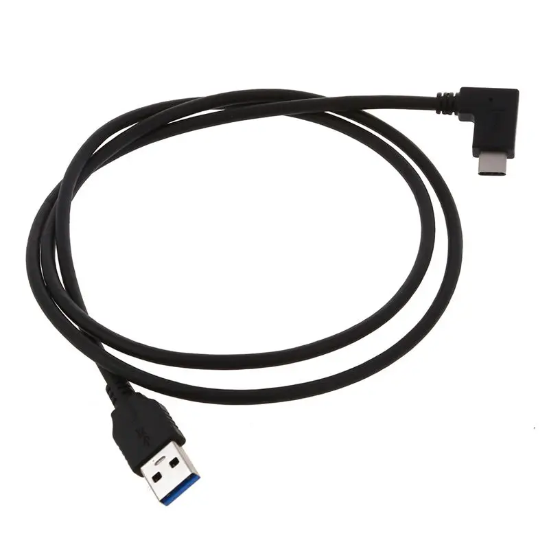 

USB 3.0 Type A Male to USB 3.1 Type C Male Right Angle USB Data Sync & Charge Cable Connector for Tablet Computer PC Cellphone