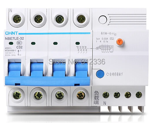 

Автоматический выключатель остаточного тока ELCB RCD для домашнего использования, два года гарантии, LE C32 4 P 32A, утечка на землю
