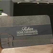 Металлический цвет, металлические визитки, 100 шт в партии роскошный Металл Бизнес ВИП-карта карты, двухсторонняя № 3019