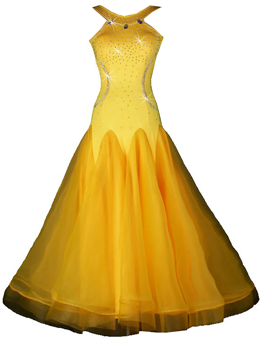 yellow ballroom gown