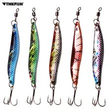5pcs/pack 18.6g 75mm Fishing Spoons Lure Hard Baits VIB Metal Spinner Vibration  Jigging Lure Crankbait Pike Bass Fishing Tackle