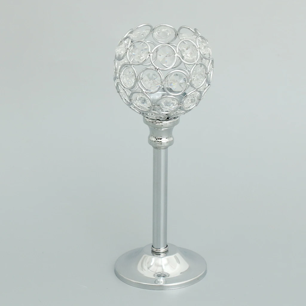 2x Wedding Party Crystal Candelabra Candleholder Tea Light Tealight Holder Table Top Centerpiece Dining Decoration
